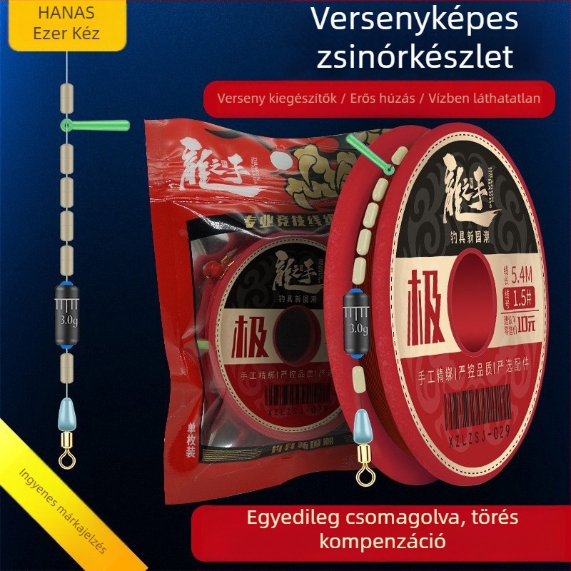 Kézzel készített nylon line rig készlet versenysporthoz
