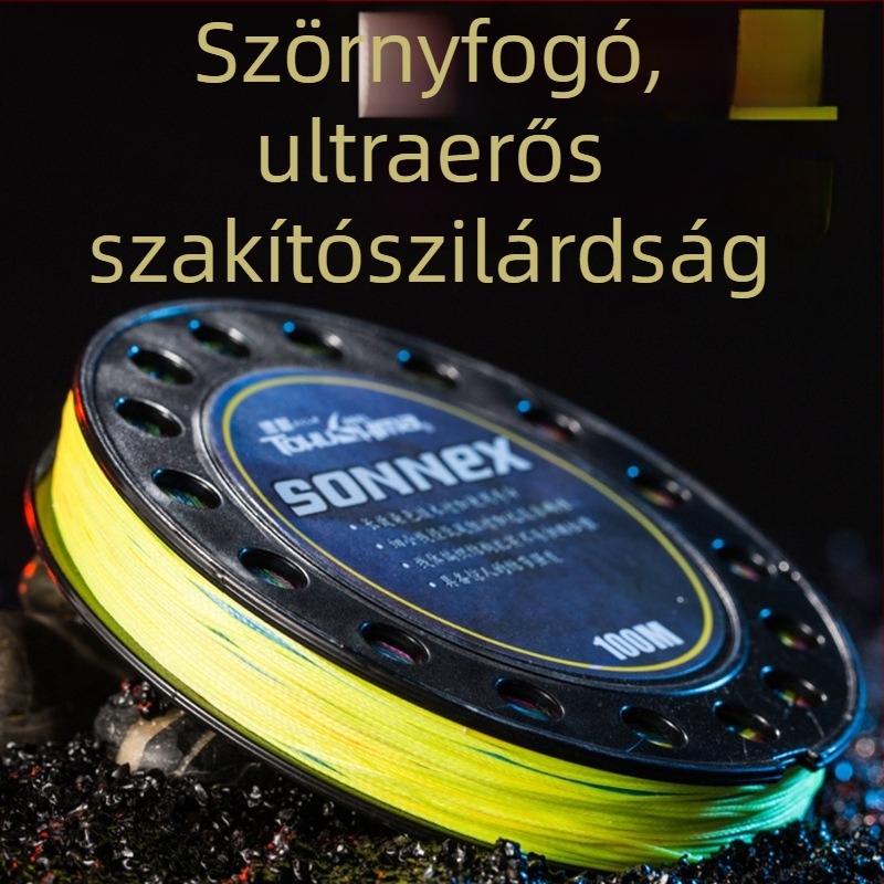 PE kötött horgász zsinór, 100 m, 4- vagy 8-szálas fő zsinór, előke a műcsalikhoz, tengeri horgászat