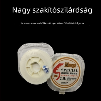 Mstage japán márkájú átlátszó nylon főzsinór, 50 m, versenyszerű horgászatra alkalmas főzsinór és kiegészítő zsinór