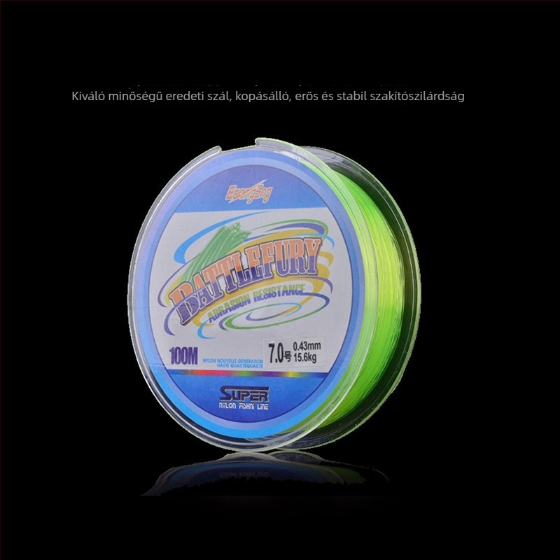 Jiewei nylon horgász zsinór, 100 m, magas szakítószilárdságú, fő zsinór a bottal és az orsóval