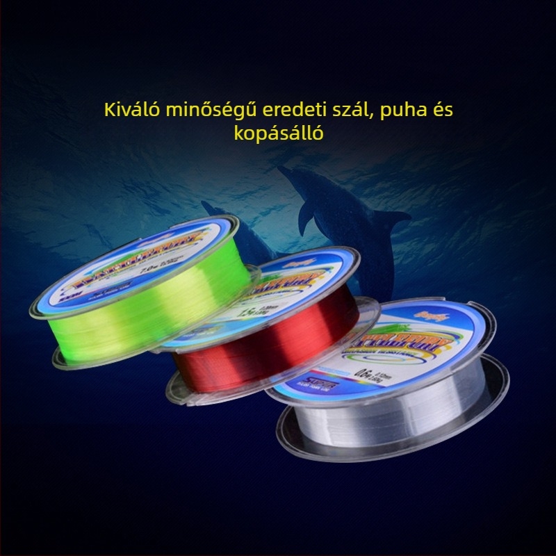 Jiewei nylon horgász zsinór, 100 m, magas szakítószilárdságú, fő zsinór a bottal és az orsóval