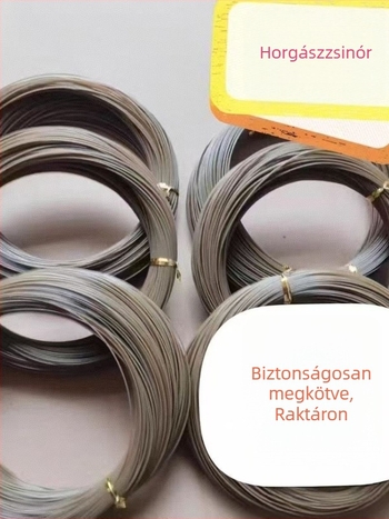 Nagy kültéri kézzel készített damil tekercs, nylonból, fűzöld színű