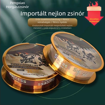 Fő- és segéd zsinór készlet, nylon, extrém erős, 100 m, alacsony láthatóságú
