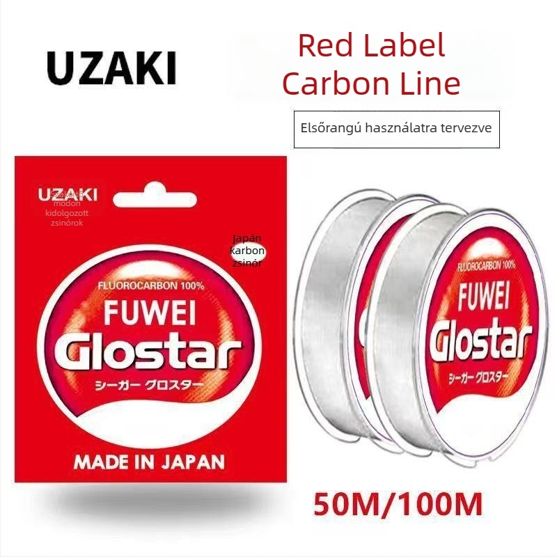 Red Label karbon vezetőhúr, 50 m, kopásálló horgászathoz