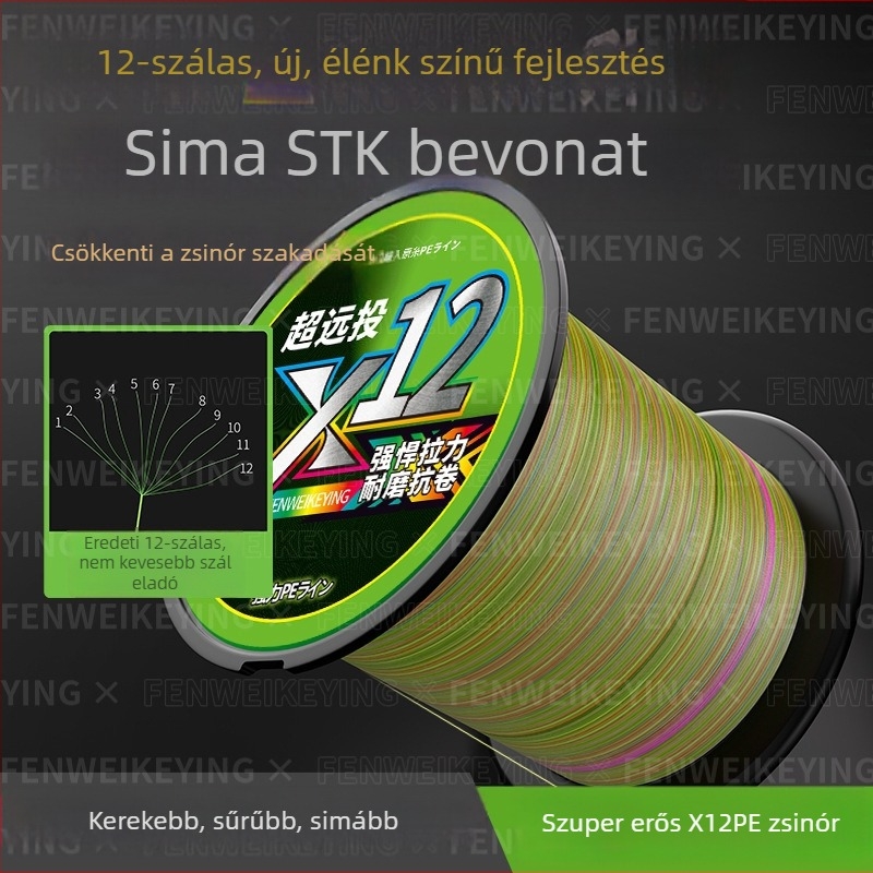 Új modell X12Pe fő horgász zsinór hosszú dobásokhoz — professzionális rock fishing zsinór, tartós és nagy szakítószilárdságú