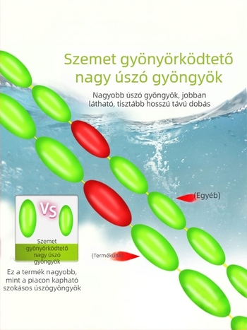 Seven-Star úszó vonal készlet crucian carphoz — teljes fő zsinór készlet nagy látható gyöngyökkel