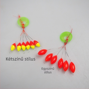 Hetes csillagos olívabogyó alakú úszó készlet – két színű habos úszók horgászathoz