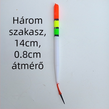 Műanyag horgászúszó, hagyományos formájú, nagy kerek fejű, éjszakai fényt adó