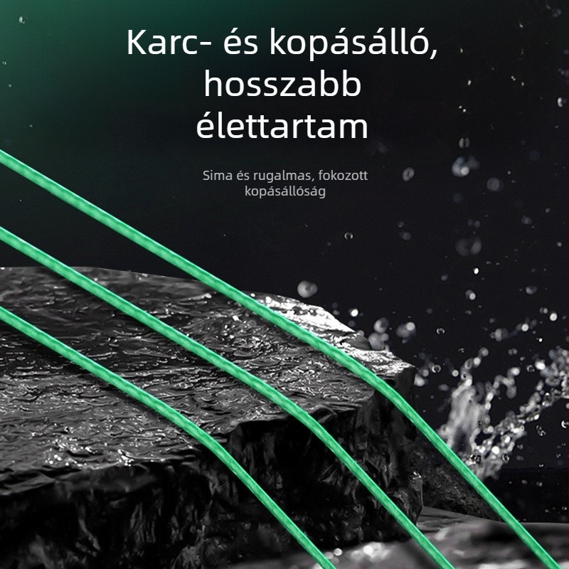 Gyárilag testre szabott 4-szálas horgász damil, 1000 m, PE, magas szakítószilárdságú, harapásálló