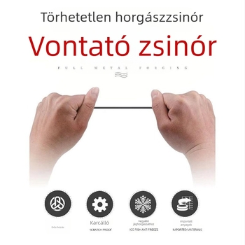 1,6 mm-es négylábas fő horgászzsinór, belső sodrott réteg, 5200D, PE, húzóerő 100 kg