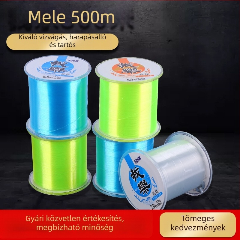 500 m nylon horgász damil – erős, fő- és előke vonalhoz, tengeri horgászatra alkalmas