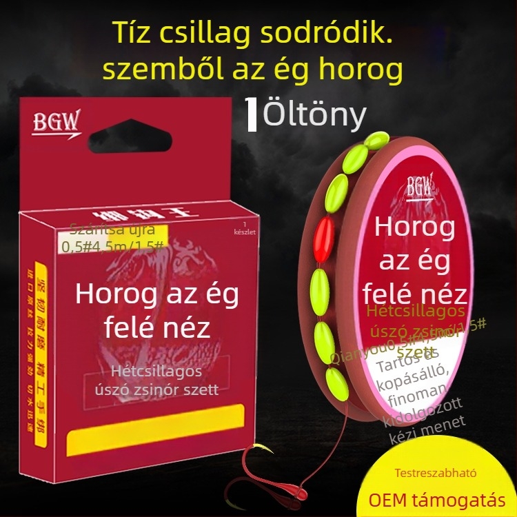 Hétcsillagos úszós fő zsinór készlet hagyományos Tai horgászathoz