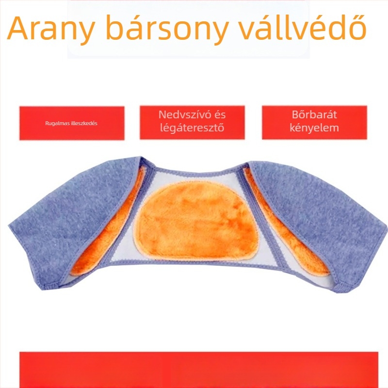 Fleece-sel bélelt vállvédő, vastag és meleg, izzadság-elnyelő sporthoz