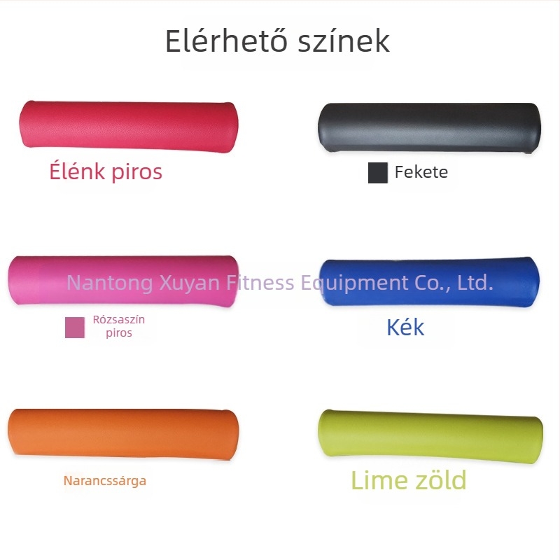 PU bőrből készült rúdvédő párna guggoláshoz, váll- és nyakvédelmet nyújt, méretei 40×9 cm, alkalmas csípőhíd és csípőnyom gyakorlatokhoz