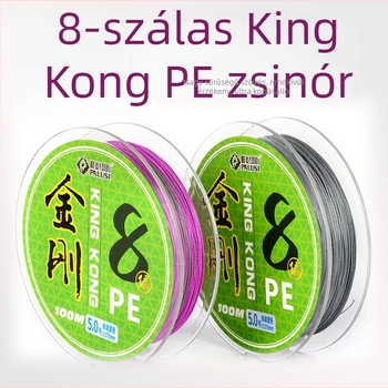 PE fonott horgász damil, nyolcszálú, erős tengeri horgászvonal