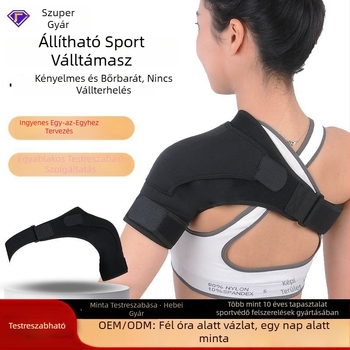 Állítható vállvédő pánt sporthoz és edzéshez, vállvédő kosárlabdához és tollaslabdához, uniszex, testre szabható