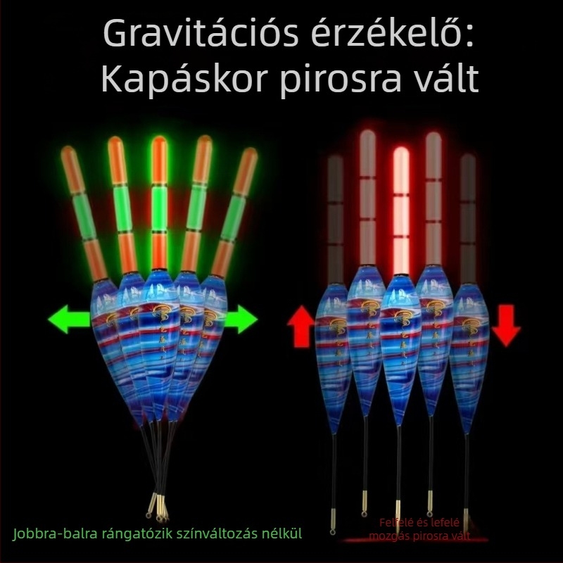 Színváltó, megvastagodott hagyományos szikla- horgászatra világító úszó, nagy halakhoz, magas érzékenységű csalihalász úszó nagy felhajtóerővel