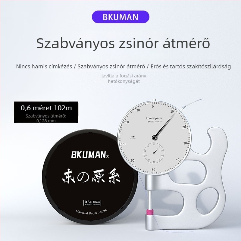 BKUMAN Magas szakítószilárdságú nylons főelő, ultra puha, kopásálló és harapásálló