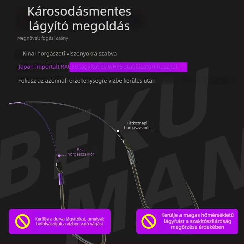 BKUMAN Magas szakítószilárdságú nylons főelő, ultra puha, kopásálló és harapásálló