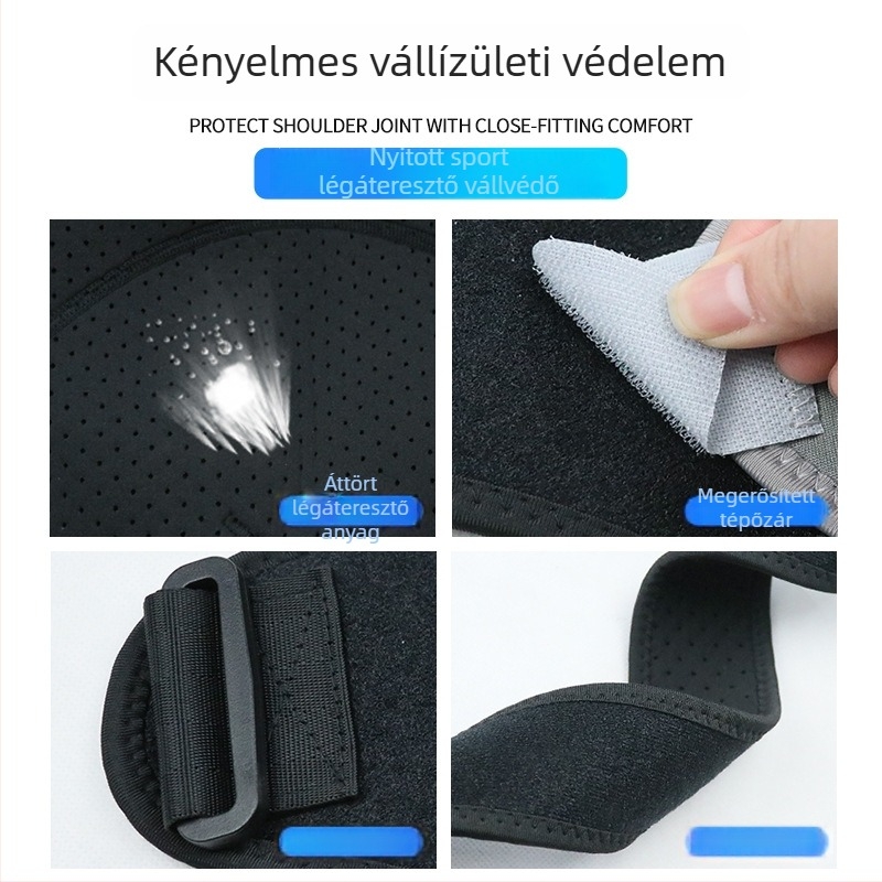 Edzésre tervezett vállpánt mellkasi támasz, védő kompressziós vállpánt röplabdához, univerzális méret