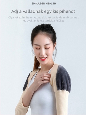 Pamut vállmelegítő mellény fleece belsővel a nyak és a vállak melegítésére