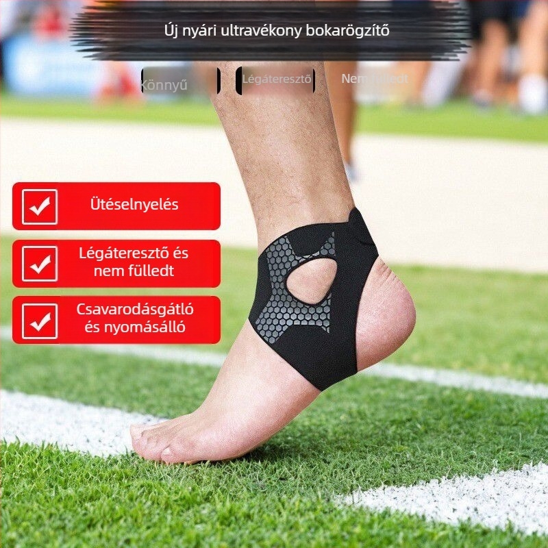 Könnyű bokasortó ortézis kosárlabdához és futballhoz, lélegző bokavédő a ficamok megelőzésére