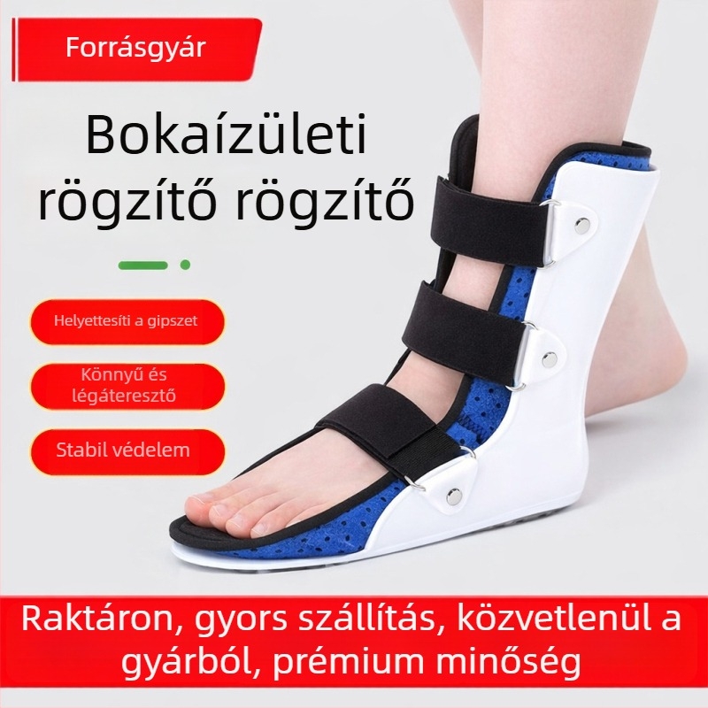 Boka immobilizáló sín talptámogatással, törés- és ficam utáni felépüléshez — járócipő