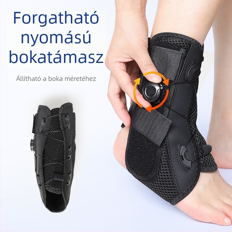 Forgó alumíniumlemezes bokatartó ortézis Velcro tömítőpánttal a rögzítéshez – sportos lábvédő