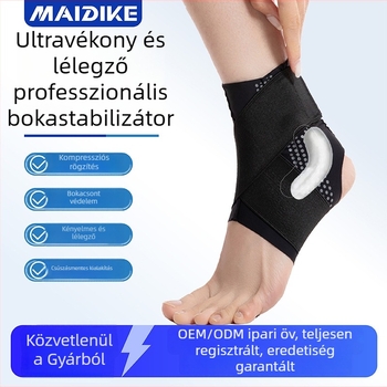 Ultra vékony boka rögzítő futáshoz, bőrbarát és lélegző, ficamvédő mandzsetta, pánttal és kompresszióval