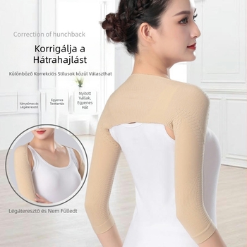 Női váll- és testtartás-korrekciós öv hosszú ujjú kivitel