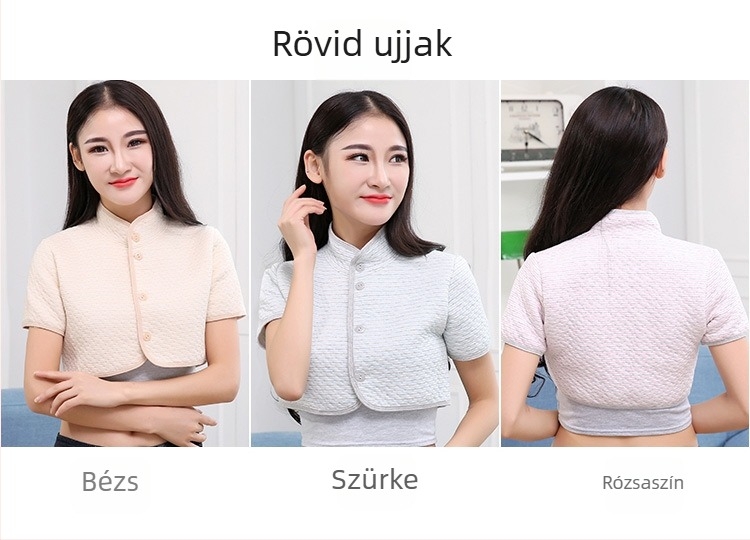 Uniszex meleg színes pamut váll- és nyakmelegítő mellény selyemrost töltettel, alváshoz légkondicionált szobában, négy évszak