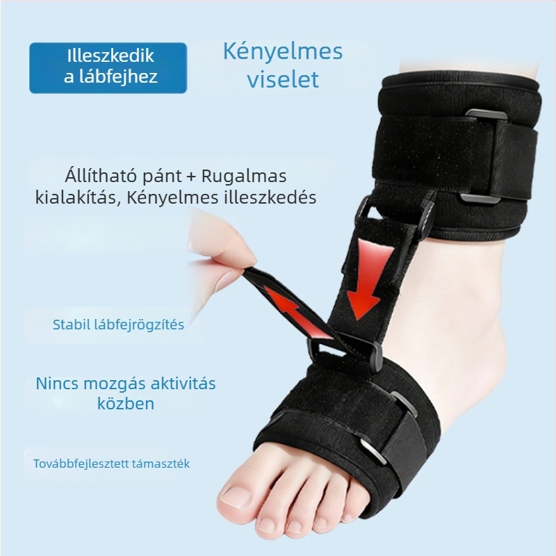 Gyerekeknek szóló bokaortézis rögzítőpánttal, ívtámogatással és plantar fascia védővel