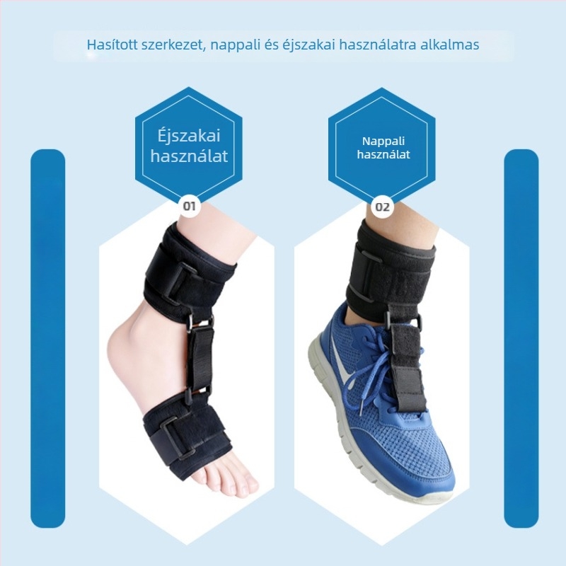 Gyerekeknek szóló bokaortézis rögzítőpánttal, ívtámogatással és plantar fascia védővel