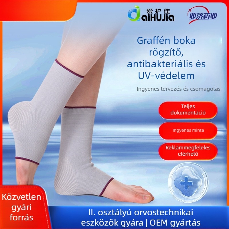 Grafén bokavédő sporthoz – légáteresztő, ficam elleni, kompressziós viselet, meleg