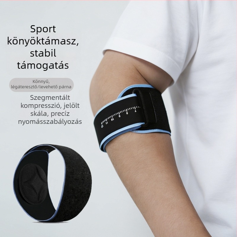 Tenisz- és tollaslabda könyökvédő, uniszex, kompressziós pánttal