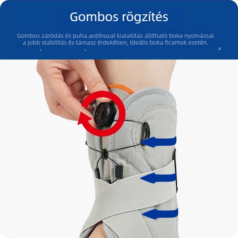 Bokafixáló sín törés és ficam esetén, védő támogatás, állítható, spandex anyag
