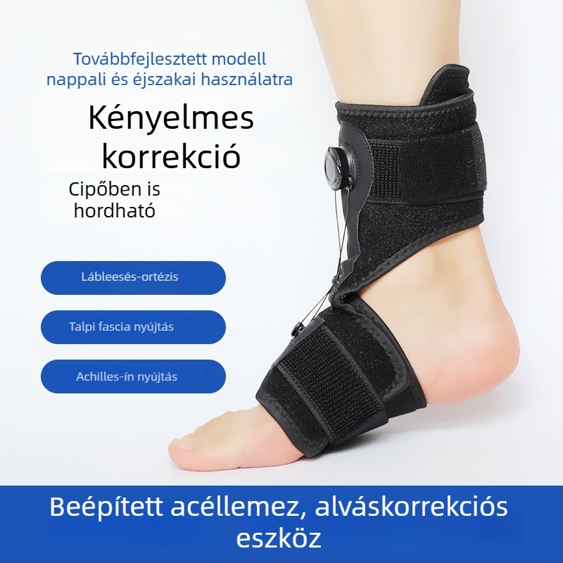 Új, korszerű bokaortézis Velcroos, rugalmas nyomással a láb esése és valgus beállításához