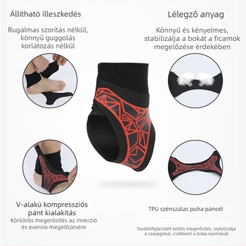 Uniszex, lélegző vékony bokavédő kosárlabdához és futballhoz – támogatás a ficamok megelőzésére és rehabilitációjára