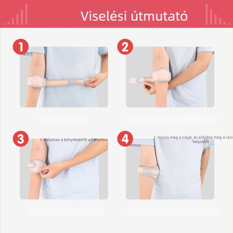 Tenisz, kosárlabda és tollaslabda könyökvédő — állítható nyomás, vastag EVA hab, ütés elleni védelem
