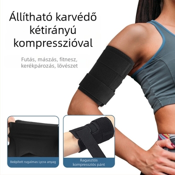 Könyök- és alkarvédő Velcro-övvel, elasztikus kompresszióval, perforált pánttal