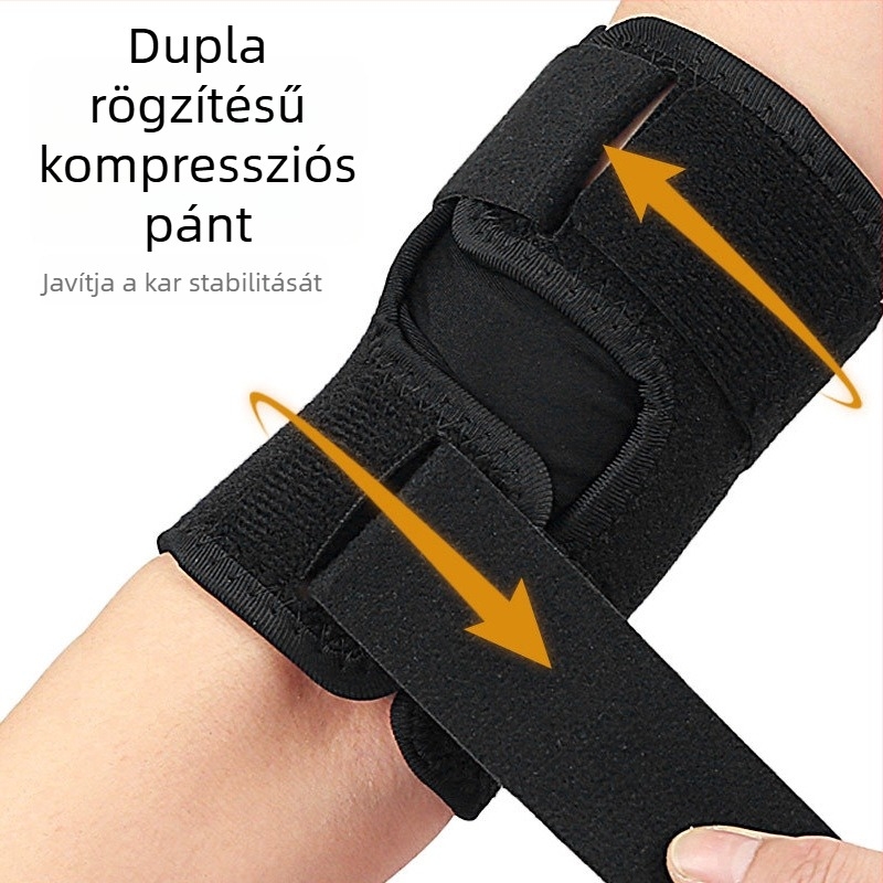 Könyök- és alkarvédő Velcro-övvel, elasztikus kompresszióval, perforált pánttal