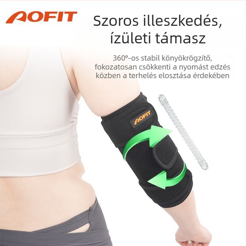 Megvastagított könyökvédő sportokra (kosárlabda, futball, röplabda, görkorcsolya); alkarmelegítő karvédő