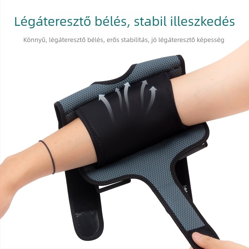 Sportos könyökvédő acéllemezzel, légáteresztő, állítható, csúszásmentes