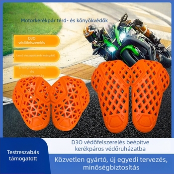 D3O polimer ütésálló térd- és könyökvédő, integrált PU puha védelem, motoros ruházathoz, kerékpározáshoz és síeléshez