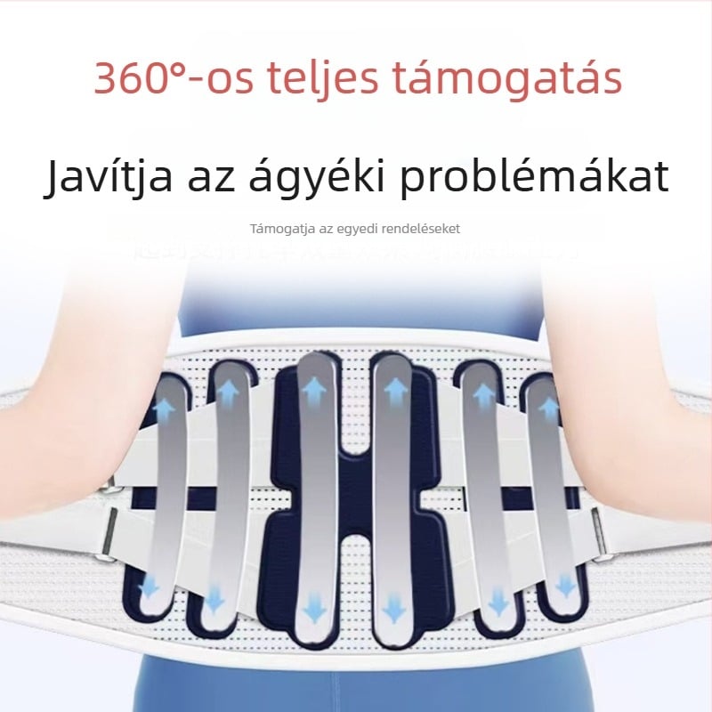 Vékony derekas támasztó öv megerősített acéllemezekkel, légáteresztő, fáradtság enyhítése, férfiak és nők számára