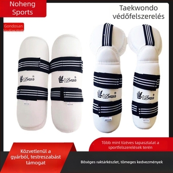 Taekwondo védőfelszerelés készlet meghosszabbított könyökvédőkkel és lábszárvédőkkel harci és boksz edzéshez