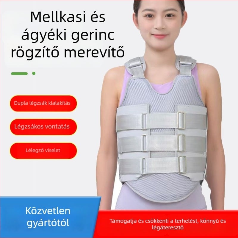 Felnőtt torako-lumbális rögzítő sín, posztoperatív lumbális törés támogatás, mellkas- és ágyéki gerinc ortózisa övvel, légáteresztő és kompresszív