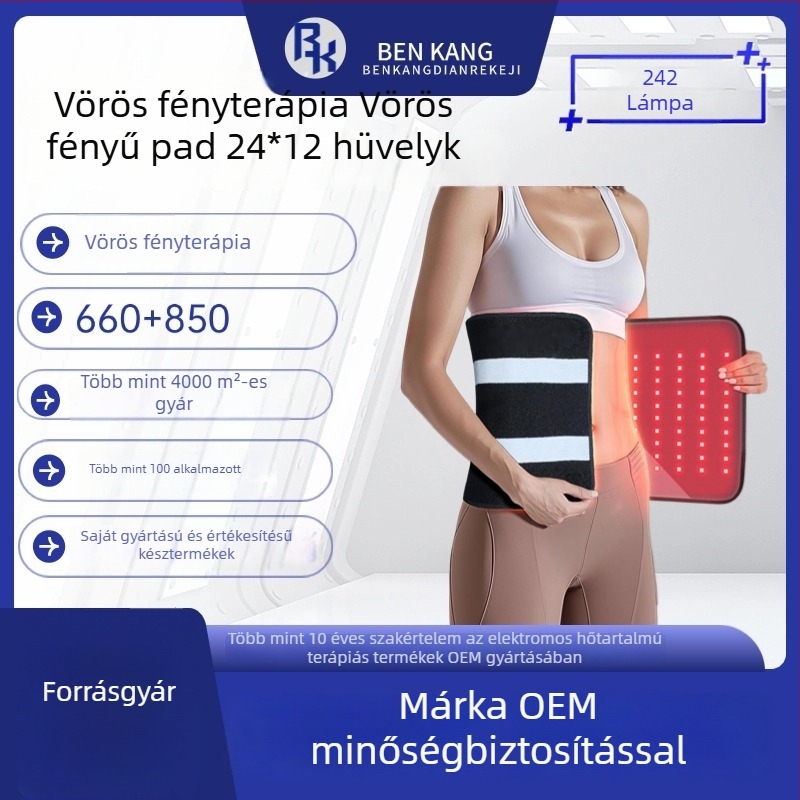 Infravörös vörös fényterápiás párna hát, váll, térd és derék számára — hordozható hőterápia a fájdalom enyhítésére