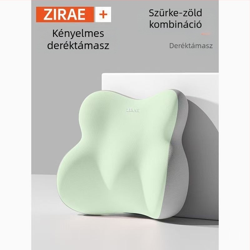 Irodai deréktámasz párna memóriahab töltettel, poliészter huzattal, modern minimál dizájn, ülés és háta támasza