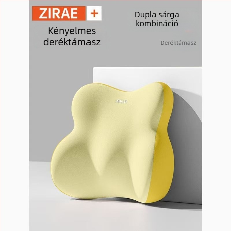 Irodai deréktámasz párna memóriahab töltettel, poliészter huzattal, modern minimál dizájn, ülés és háta támasza